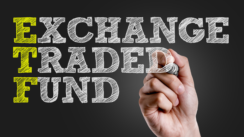 exchange traded fund with hand